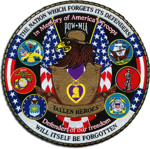 Fallen Heroes Commemorative Embroidered Patches